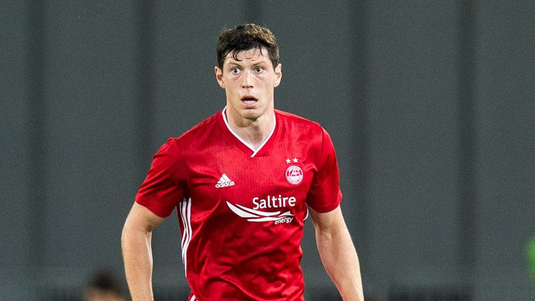 Scott McKenna in action for Aberdeen in the Europa League