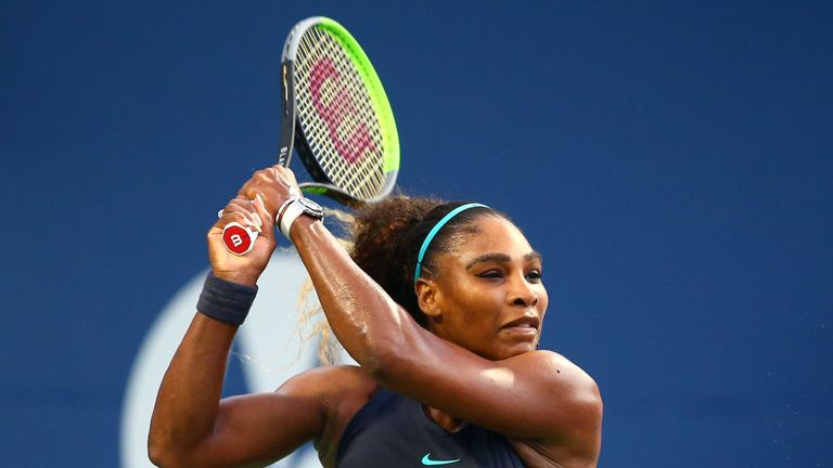 Serena Williams completed her first match at the Rogers Cup in an hour and 15 minutes