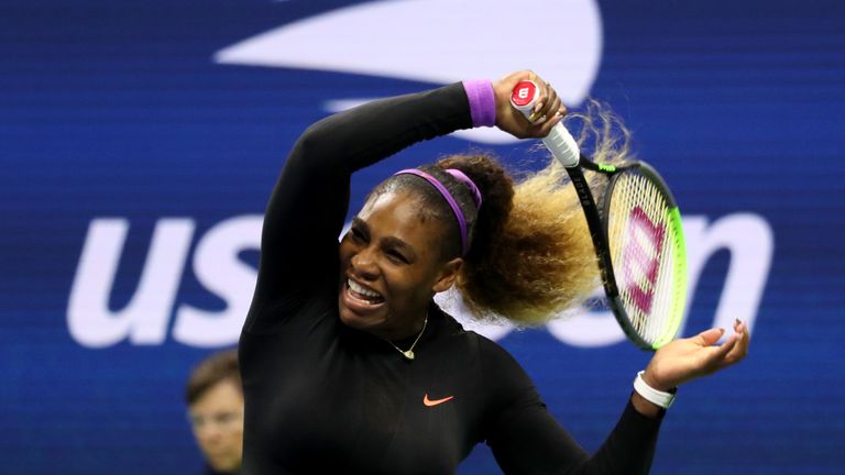 Serena Williams lost the first set of her US Open match against teenager Caty McNally