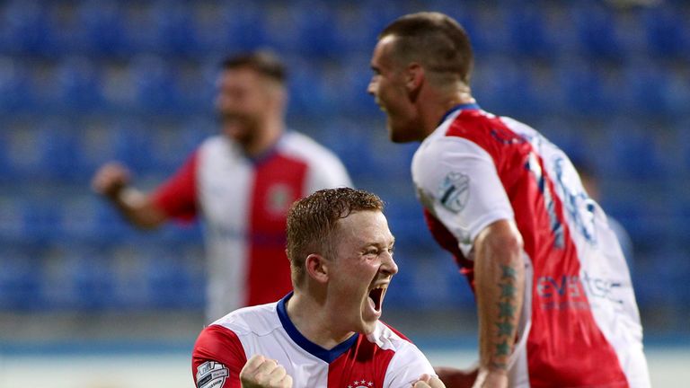 Shayne Lavery was the hero on one of Linfield's greatest nights