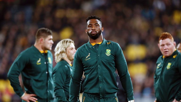 during The Rugby Championship match between the New Zealand All Blacks and the South Africa Springboks at Westpac Stadium on September 15, 2018 in Wellington, New Zealand.