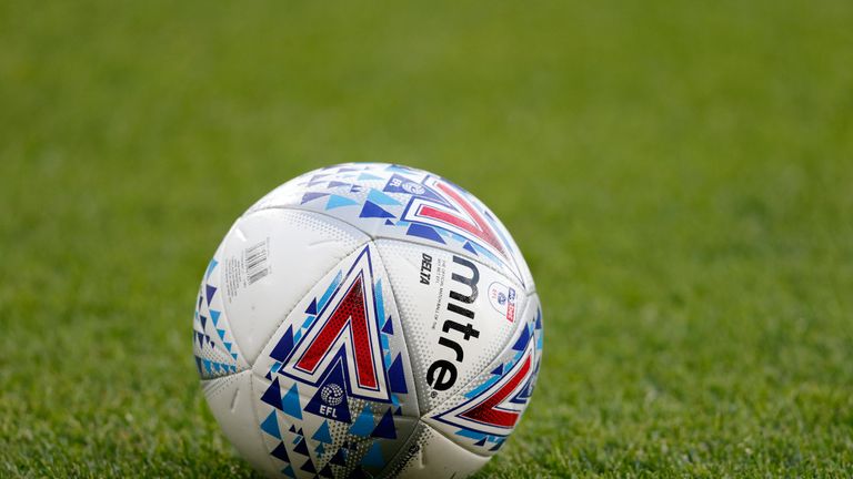 A mitre delta match ball during the Sky Bet Championship match between Huddersfield Town and Derby County