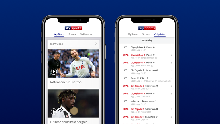 Download the Football Score Centre app for 2019/20