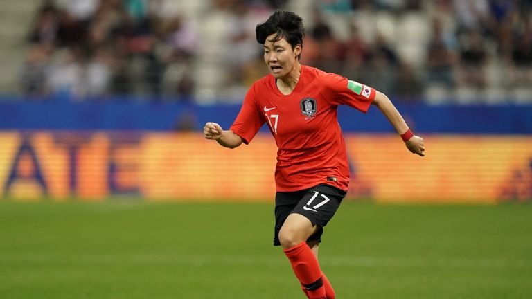 South Korea forward Lee Geum-min featured at this summer's World Cup in France