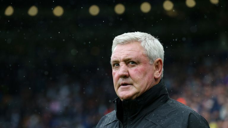 Steve Bruce, Manager of Newcastle United looks on during the Premier League match between Newcastle United and Arsenal FC at St. James Park on August 11, 2019 in Newcastle upon Tyne, United Kingdom.