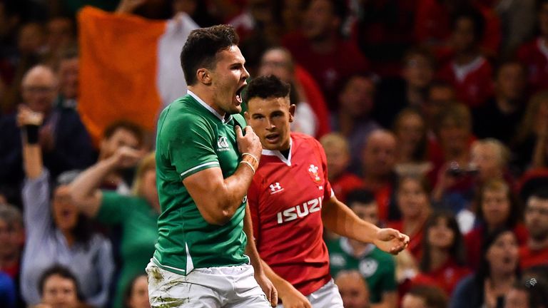 Jacob Stockdale was back among the tries as Ireland won in Cardiff on Saturday
