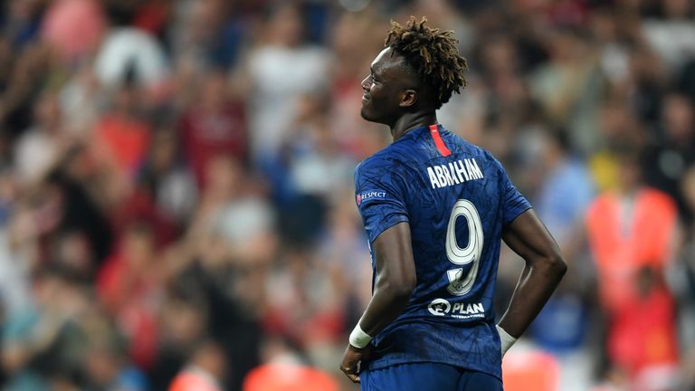 Tammy Abraham reacts after missing the decisive penalty in the UEFA Super Cup