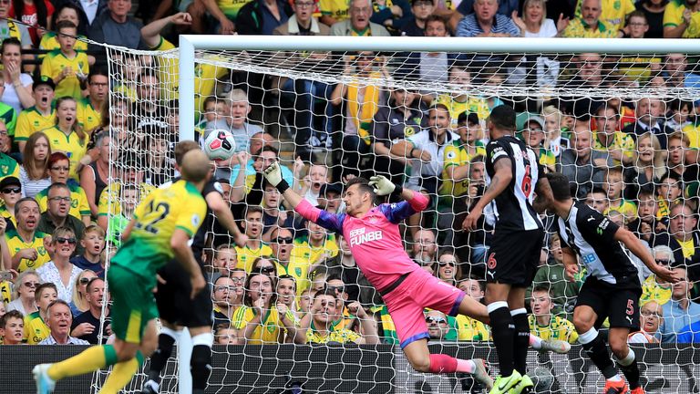 Teemu Pukki gives Norwich the lead vs Newcastle