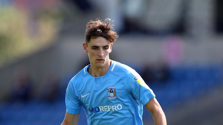 OXFORD, ENGLAND - SEPTEMBER 09: Tom Bayliss of Coventry City during the Sky Bet League One match between Oxford United and Coventry City at Kassam Stadium on September 9, 2018 in Oxford, United Kingdom. (Photo by Catherine Ivill/Getty Images) *** Local Caption *** Tom Bayliss