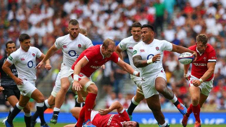 Tuilagi makes a break during England's win over Wales at Twickenham