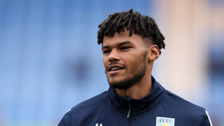 SHREWSBURY, ENGLAND - JULY 21: Tyrone Mings of Aston Villa during the Pre-Season Friendly match between Shrewsbury Town and Aston Villa at Montgomery Waters Meadow on July 21, 2019 in Shrewsbury, England. (Photo by James Williamson - AMA/Getty Images)