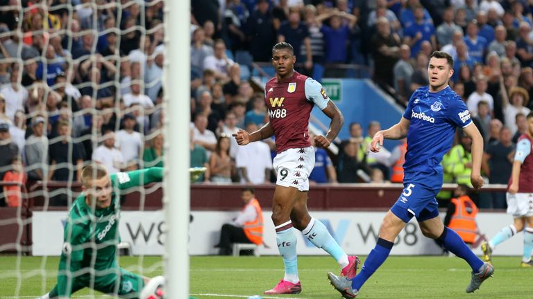 Wesley strokes in the opening goal after 21 minutes at Villa Park