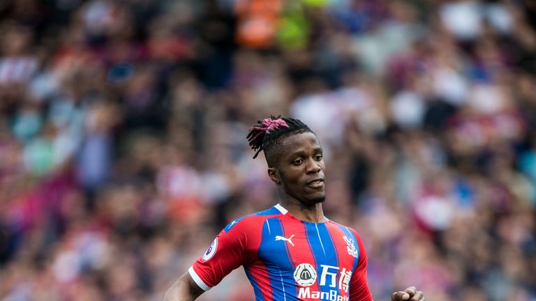 wilfried Zaha in action for Crystal Palace