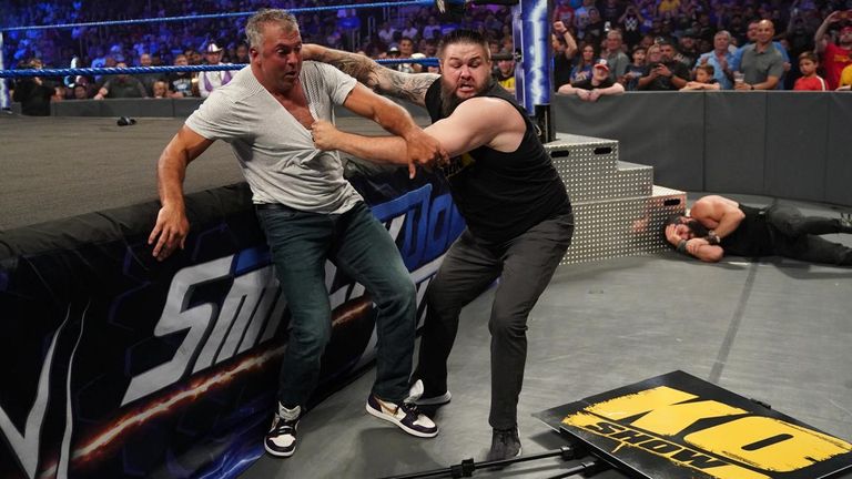 Kevin Owens and Shane McMahon on SmackDown