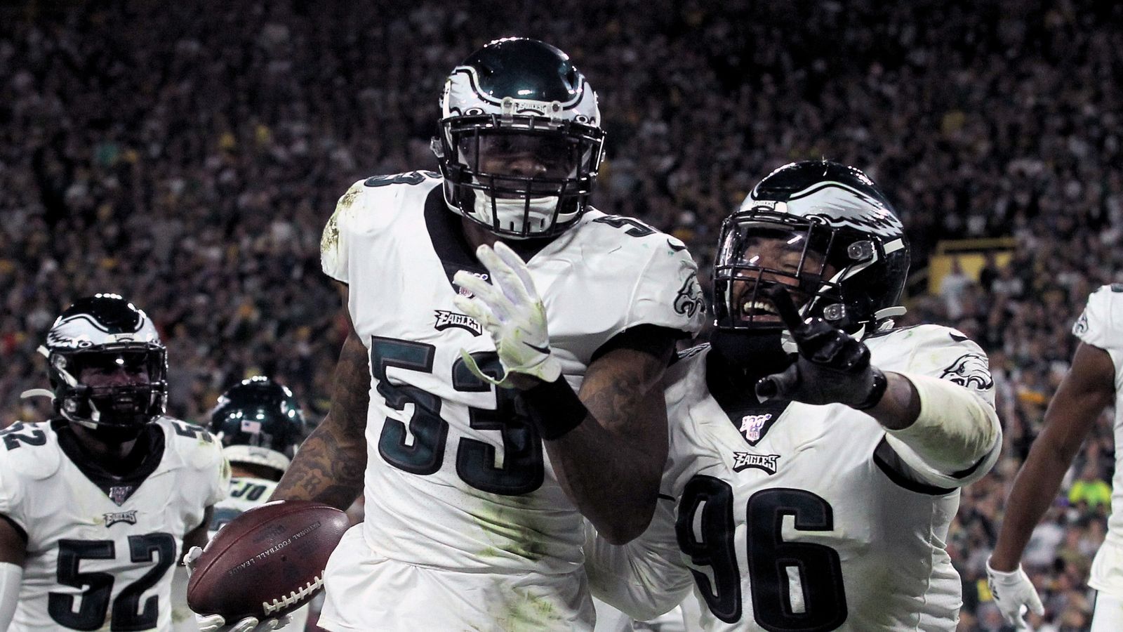 Jordan Howard of the Philadelphia Eagles lines up for a play in the  Philadelphia  eagles football, Philadelphia eagles, Philadelphia eagles pictures