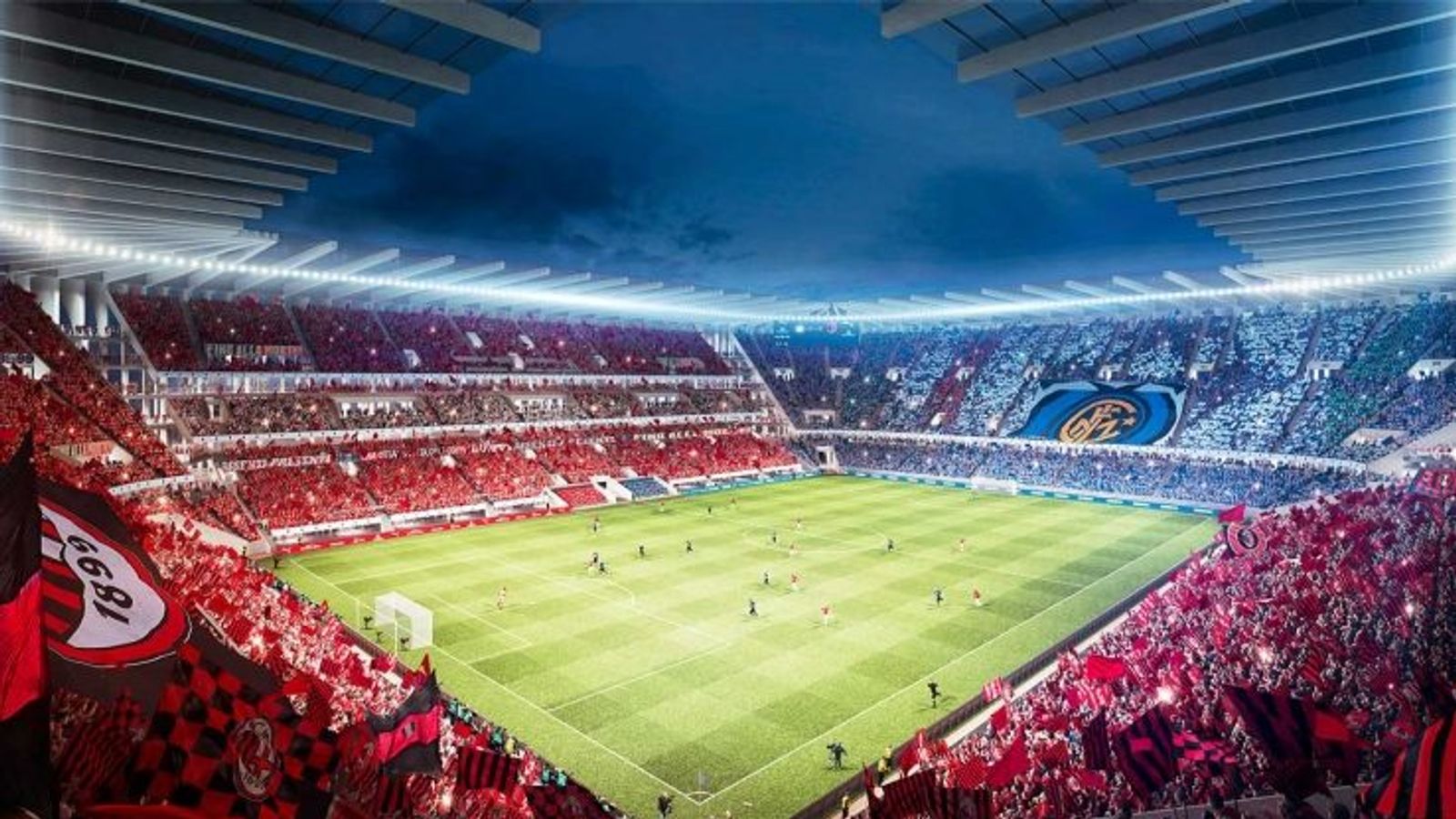 perle abort Mentalt Inter Milan and AC Milan reveal new stadium designs | Football News | Sky  Sports