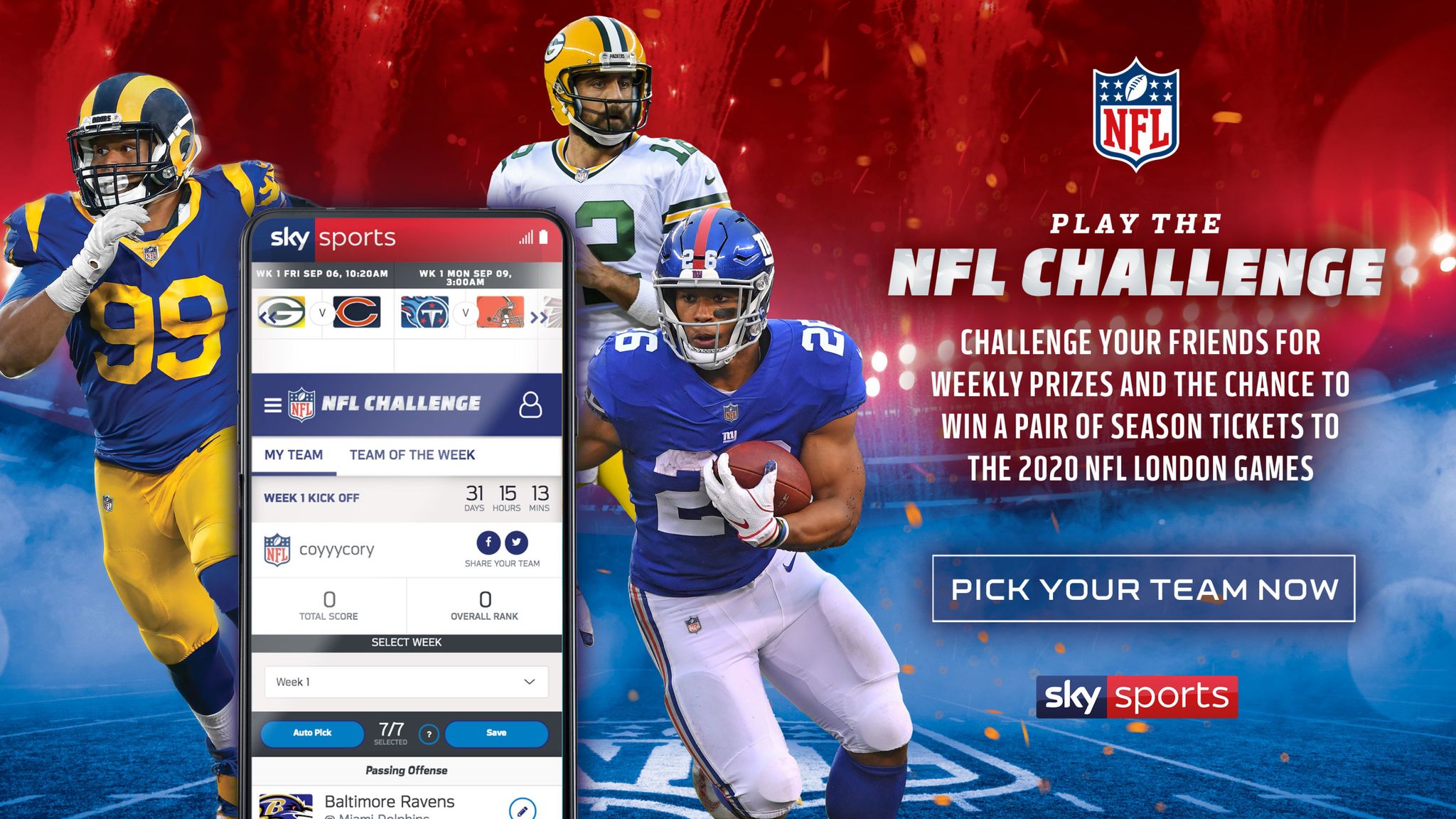 NFL Challenge Register and play for the 2019 season NFL News Sky Sports