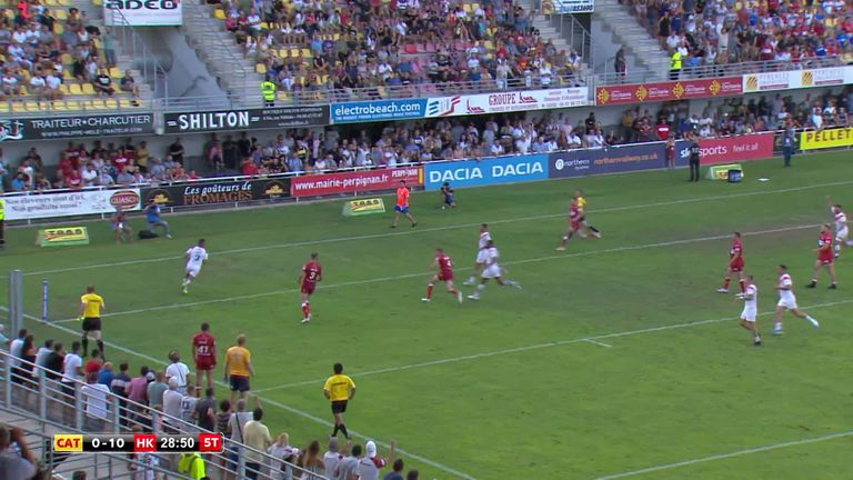 Highlights from the Betfred Super League clash between Catalans Dragons and Hull KR