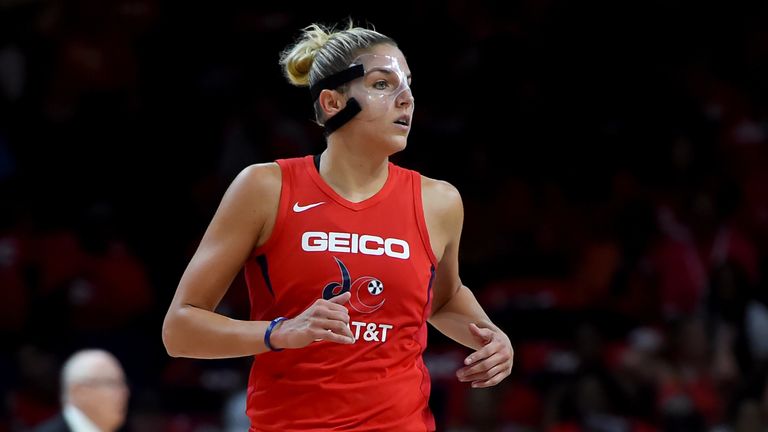 Elena Delle Donne en acción en el Juego 1 de las Finales de la WNBA