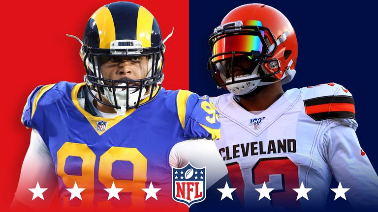 Aaron Donald and Odell Beckham Jr will go at it when the Browns host the Rams on Sunday night
