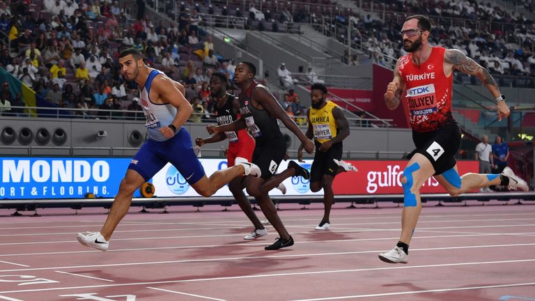 Gemili clocked 20.03 seconds to win the opening men's 200m semi 