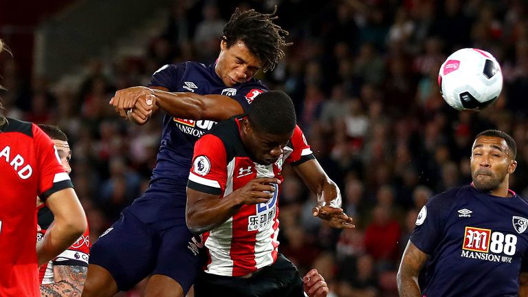 Nathan Ake scores for Bournemouth against Southampton in the Premier League