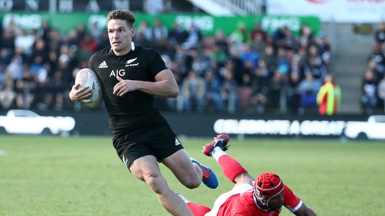 George Bridge scored four tries as New Zealand beat Tonga 92-7