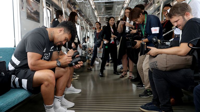 Ardie Savea on the Japanese train system at New Zealand says 39 campaign launch