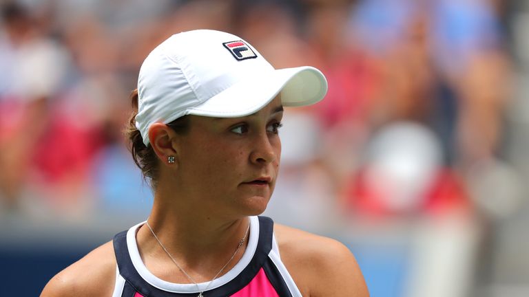 Ash Barty put in an off-colour performance on Arthur Ashe Stadium