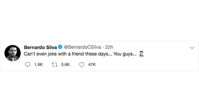 Silva publicó este mensaje en su Twitter en respuesta a un tweet que fue eliminado