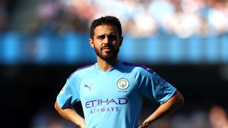 Bernardo Silva pictured during Manchester City&#39;s 8-0 win over Watford in which he scored a hat-trick
