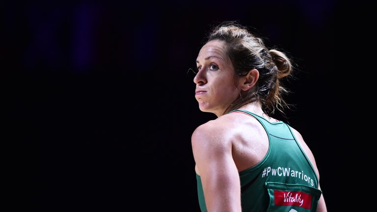 Caroline O’Hanlon of Northern Ireland looks on during the preliminaries stage two schedule match between Northern Ireland and New Zealand at M&S Bank Arena on July 16, 2019 in Liverpool, England