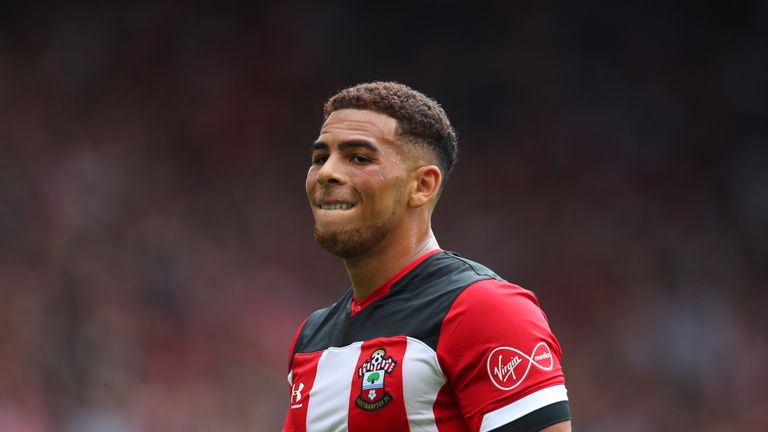 Southampton&#39;s Che Adams during the Premier League match against Manchester United