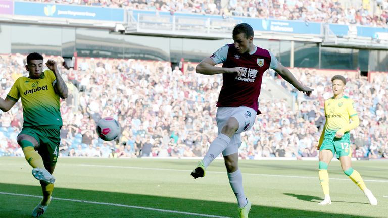 Chris Wood fired Burnley ahead 