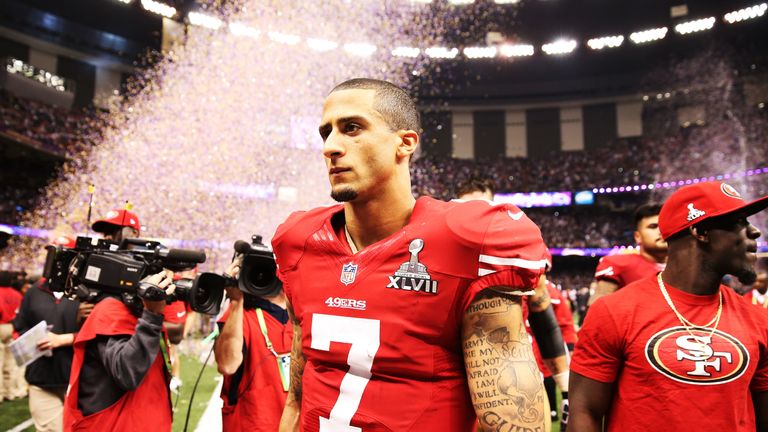 Kaepernick and the Niners fell just short during Super Bowl XLVII at the Mercedes-Benz Superdome on February 3, 2013 in New Orleans, Louisiana.