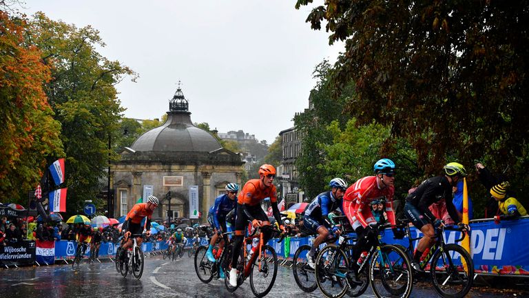 More than half of the field abandoned on a day of torrential rain that forced organisers to shorten the race on safety grounds