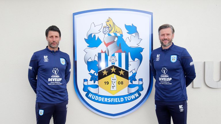 Danny and Nicky Cowley are announced as the new management team for Huddersfield Town at the club's PPG Canalside training complex on September 10, 2019