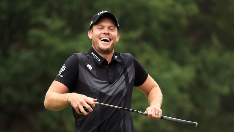 Danny Willett reacts on the 11th hole during the final round of the BMW PGA Championship