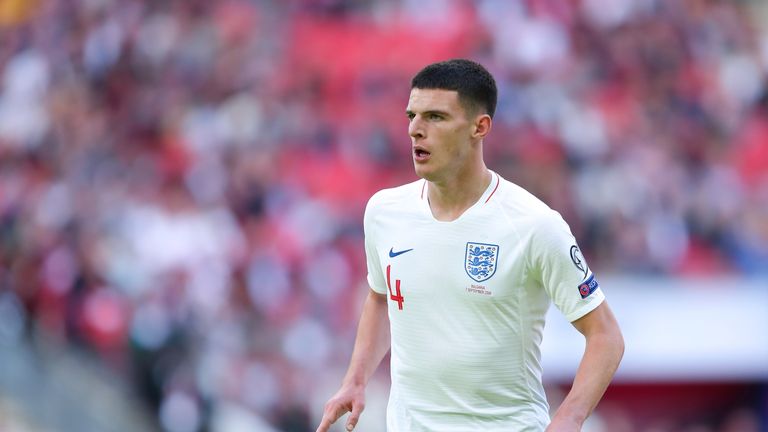 England midfielder Declan Rice