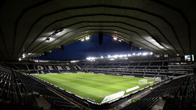 General view inside Derby County's Pride Park
