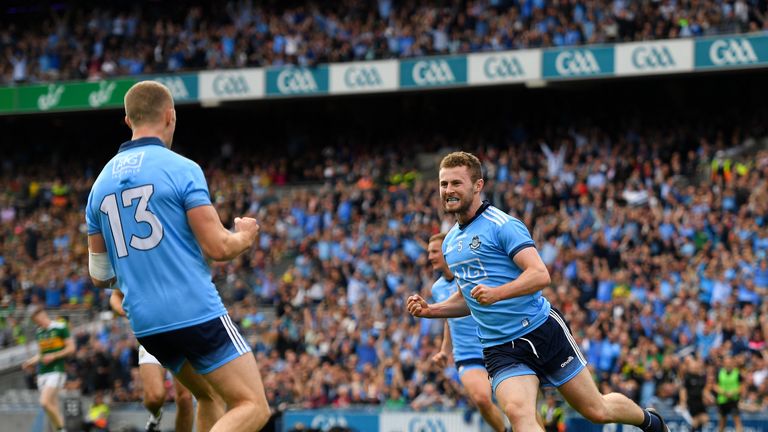 Jack McCaffrey celebrates his first-half goal