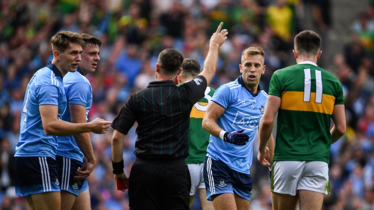 Cooper was given his marching orders just before half-time