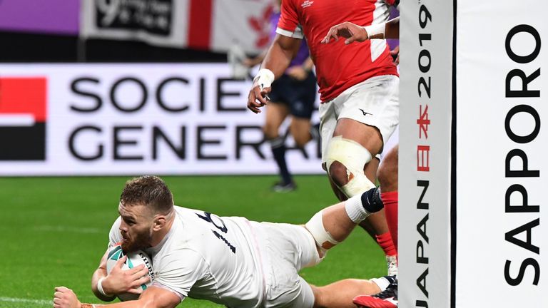 Luke Cowan-Dickie scored England's fourth try in win against Tonga