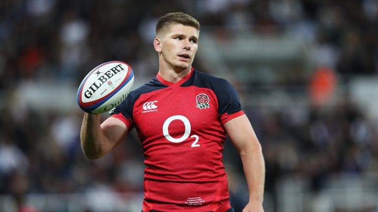 Owen Farrell in action for England against Italy