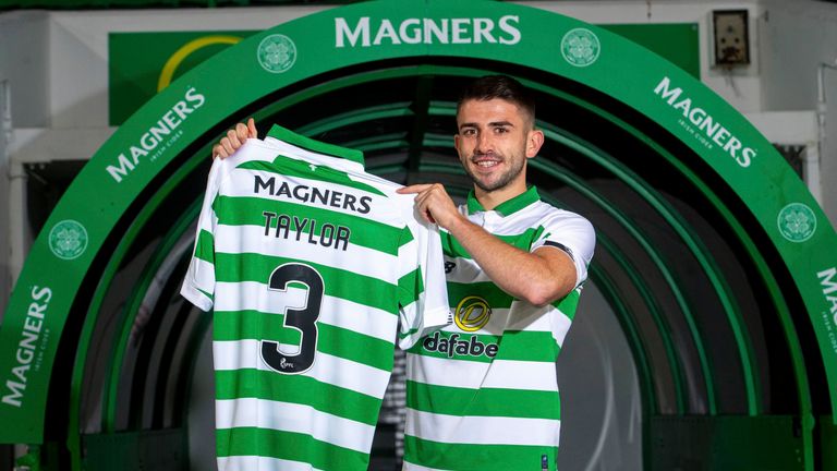 Greg Taylor is pictured after signing for Celtic Football Club