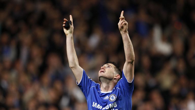 Frank Lampard made a tribute to his mother after scoring against Liverpool in the 2008 Champions League semi-final