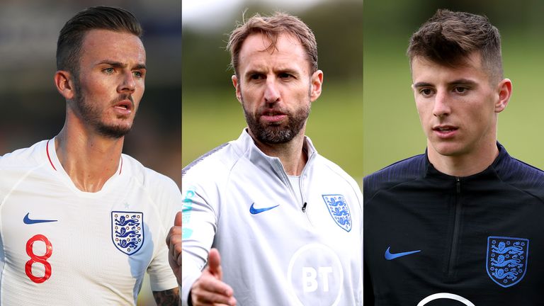 Gareth Southgate James Maddison Mason Mount England