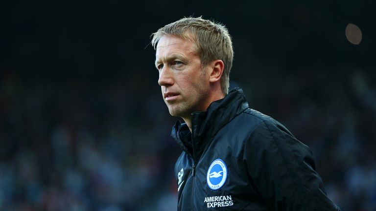 Brighton manager Graham Potter during their 0-0 draw with Newcastle
