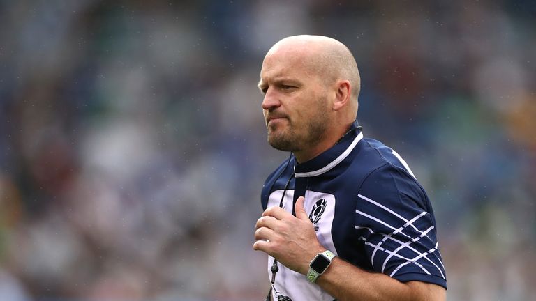 YOKOHAMA, JAPAN - SEPTEMBER 22: Head coach Gregor Townsend of Scotland is seen prior to the Rugby World Cup 2019 Group A game between Ireland and Scotland at International Stadium Yokohama on September 22, 2019 in Yokohama, Kanagawa, Japan. (Photo by Cameron Spencer/Getty Images)