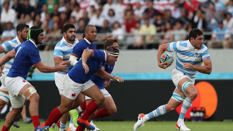 Gudio Petti charging away for Argentina against France